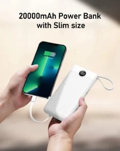 Batterie Portable 20000 MAh Câbles Intégrés 16 Batterie Portable 20000 MAh Câbles Intégrés -Monde Electronique Batterie portable 20000mAh cables integres iphone