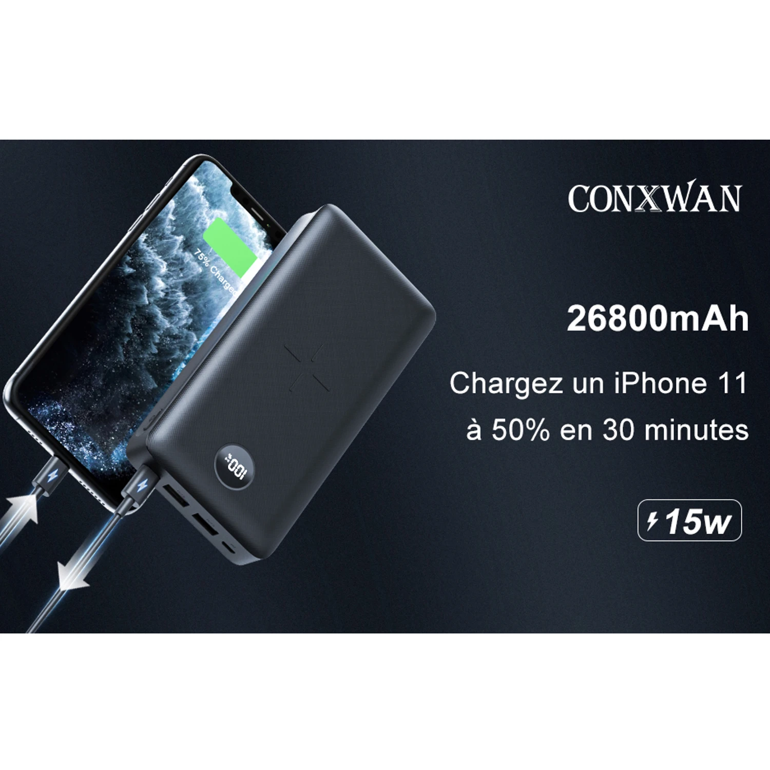 Batterie Portable 26800 MAh Conxwan 10 Batterie Portable 26800 MAh Conxwan – Image 8