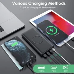 Batterie Portable 33800 MAh 5 Sorties 12 Batterie Portable 33800 MAh 5 Sorties -Monde Electronique Batterie portable 33800mah 5 sorties 5 appareils en meme temps 1