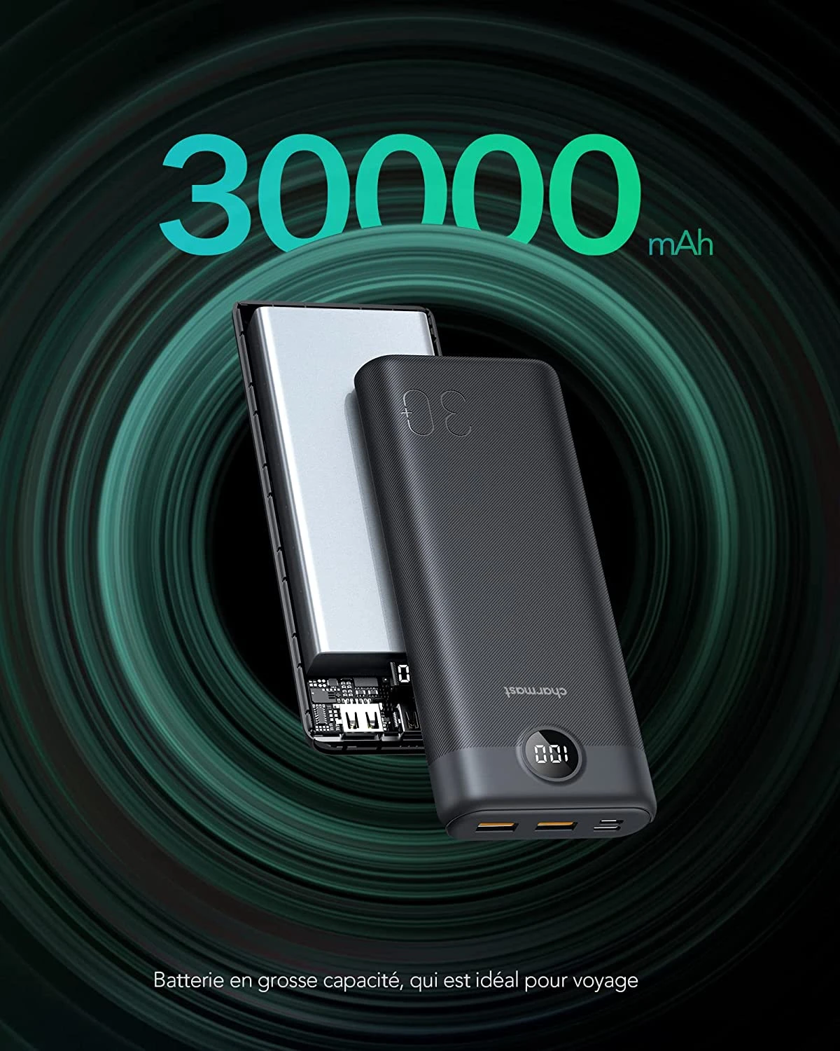 Batterie Portable Charmast 30000 MAh 4 Batterie Portable Charmast 30000 MAh – Image 2
