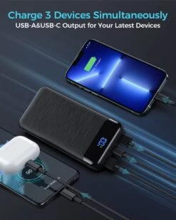 Batterie Portable Rapide 30000 MAh -Monde Electronique Batterie portable Rapide 30000 mAh 3 appareils en meme temps