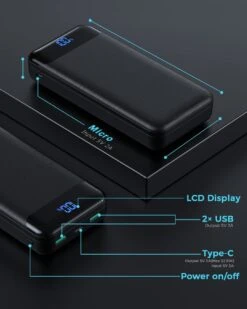 Batterie Portable Rapide 30000 MAh -Monde Electronique Batterie portable Rapide 30000 mAh ecran lcd