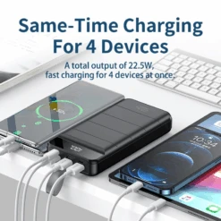 Batterie Externe 30000 MAh Rapide -Monde Electronique Batterie portable Remax de 30 000 mAh 4 appareils