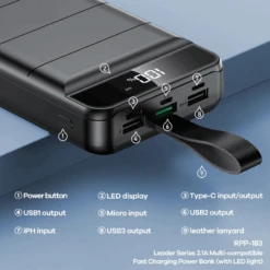 Batterie Externe 30000 MAh Rapide -Monde Electronique Batterie portable Remax de 30 000 mAh rapide