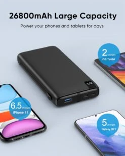 Batterie Portable Soaraise 26800 MAh -Monde Electronique Batterie portable Soaraise 26800 mAh grande capacite