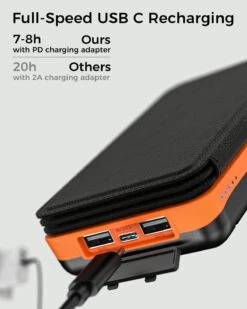 Batterie Solaire Randonnée Portable -Monde Electronique Batterie portable Solaire Brencil 4 panneaux ports USB