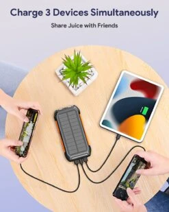 Batterie Nomade Solaire 26800 MAh 12 Batterie Nomade Solaire 26800 MAh -Monde Electronique Batterie portable Solaire Brencil charge simultanee