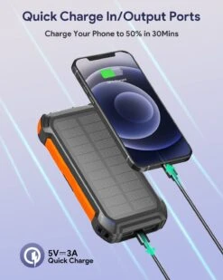 Batterie Nomade Solaire 26800 MAh 13 Batterie Nomade Solaire 26800 MAh -Monde Electronique Batterie portable Solaire Brencil iPhone