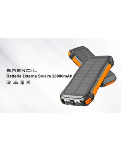 Batterie Nomade Solaire 26800 MAh 17 Batterie Nomade Solaire 26800 MAh -Monde Electronique Batterie portable Solaire Brencil lampe de poche