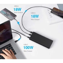 Batterie Portable Sunslice 26800 MAh 100W -Monde Electronique Batterie portable Sunslice 26800mAh ordinateur