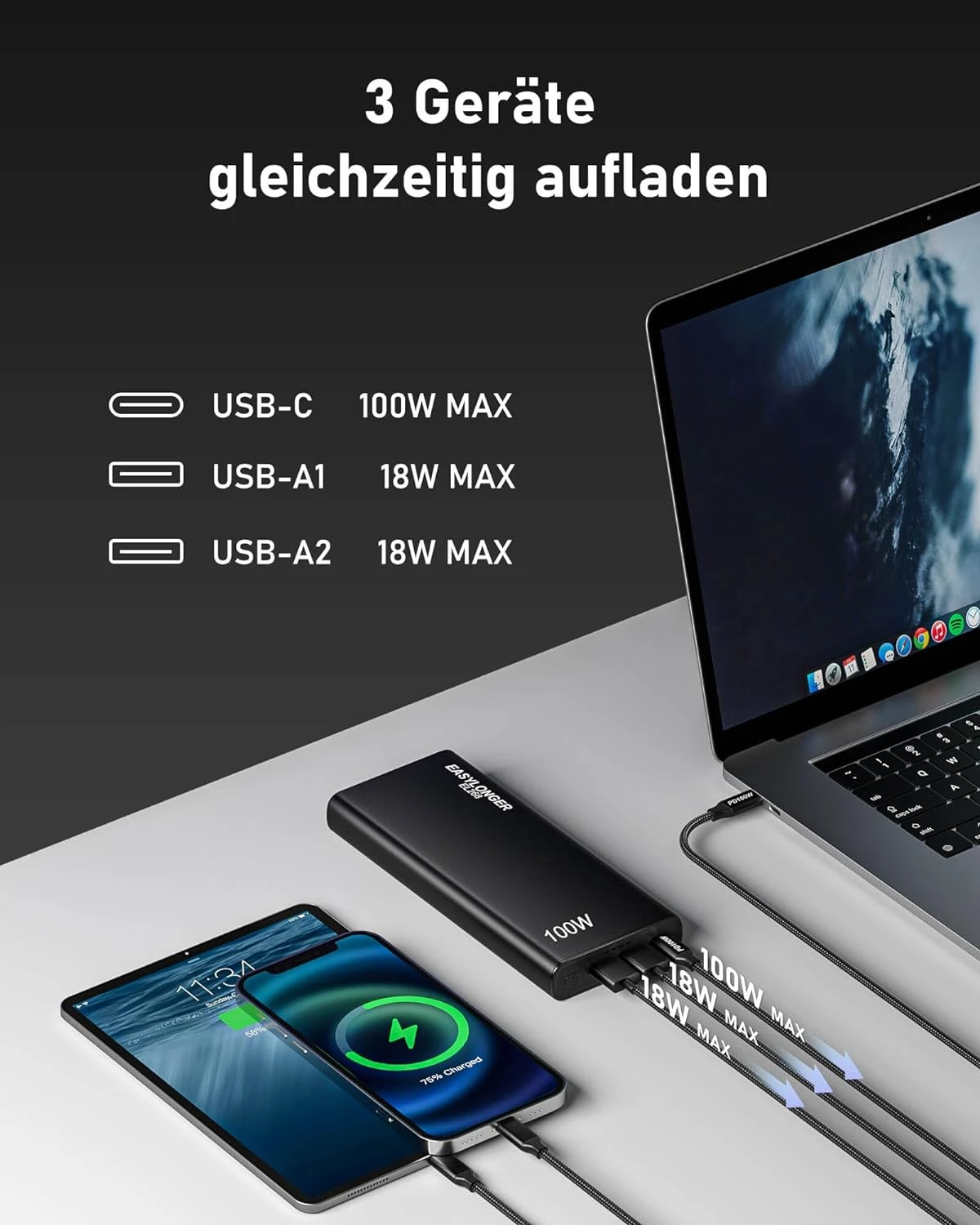 Batterie Portable Pour Samsung / Apple Et Autres 9 Batterie Portable Pour Samsung / Apple Et Autres – Image 7