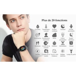 Montre Connectée Multifonction Bluetooth -Monde Electronique Blackview Montre connectee Homme 20 fonctions