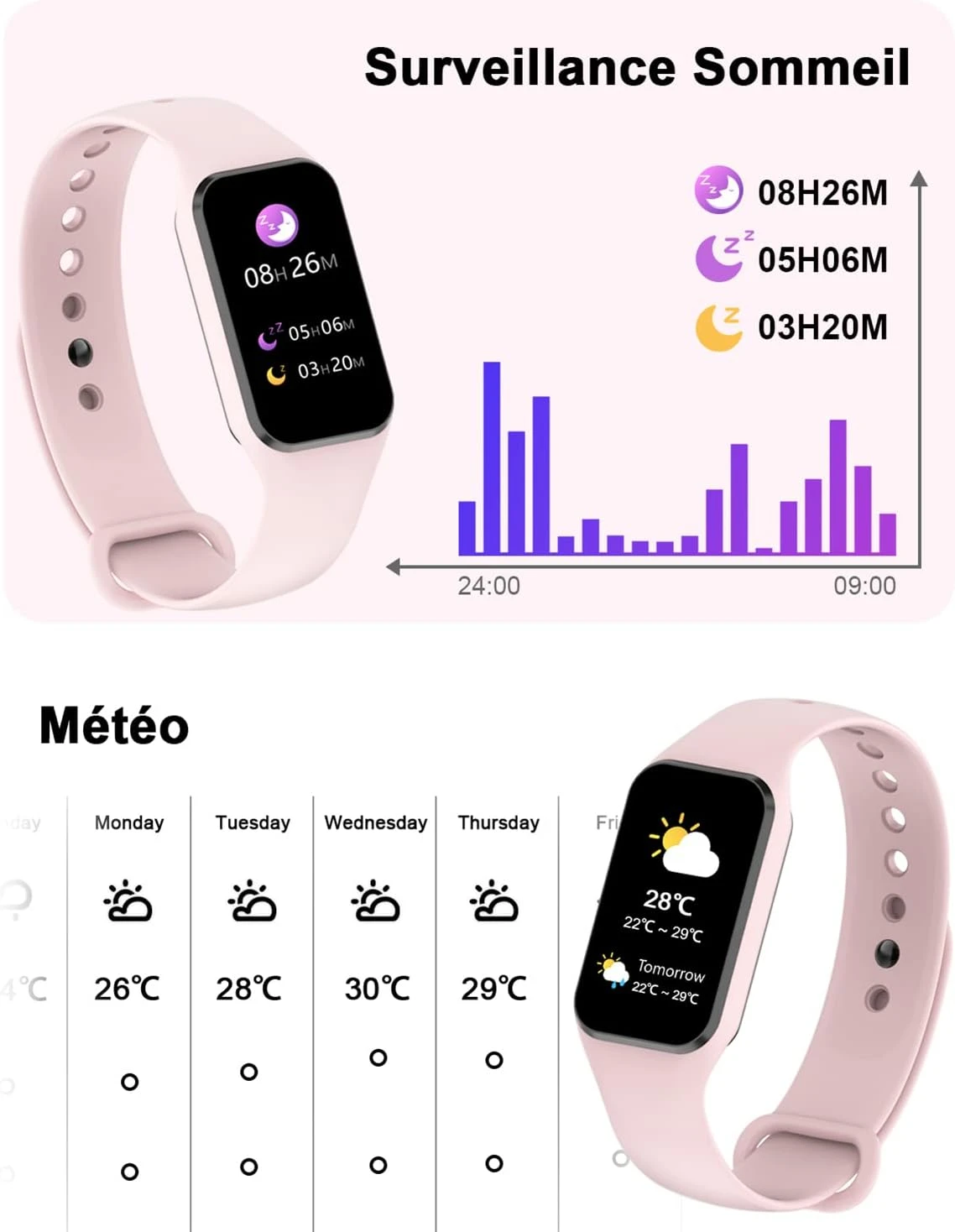 Bracelet Connecté Femme Étanche 8 Bracelet Connecté Femme Étanche – Image 6