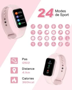 Montre Connectée Femme Bracelet Sport -Monde Electronique Bracelet Connectee Femme Pas Cher 24 modes sportifs