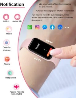 Montre Connectée Femme Bracelet Sport -Monde Electronique Bracelet Connectee Femme Pas Cher notifications