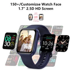 Montre Sportive Intelligente Avec Appels -Monde Electronique Bribejat BT3 Montre connectee fond decran customizable