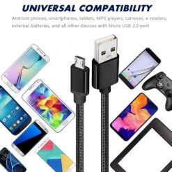 Câble 5 Mètres Micro-USB Rapide -Monde Electronique Cable 5 metres Micro USB Rapide compatibilite universelle