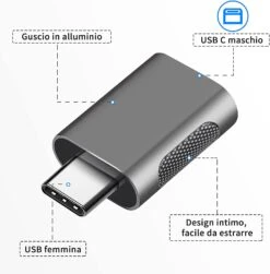 Câble Adaptateur USB OTG Femelle Vers USB Type-C Mâle -Monde Electronique Cable Adaptateur USB OTG Femelle vers USB Type C male rapide
