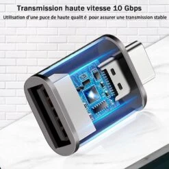Câble Adaptateur USB OTG Femelle Vers USB Type-C Mâle -Monde Electronique Cable Adaptateur USB OTG Femelle vers USB Type C male securise
