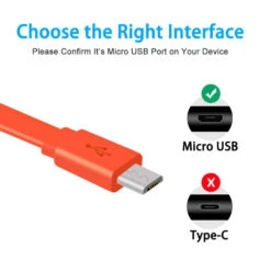Câble Micro-USB Plat De 1 Mètre -Monde Electronique Cable Micro USB Plat de 1 metre interface