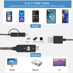 Câble Micro-USB Vers HDMI 12 Câble Micro-USB Vers HDMI -Monde Electronique Cable Micro USB vers HDMI grande compatibilite