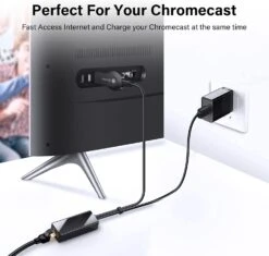 Câble Micro-USB Vers RJ45 Ethernet 100 Mbps -Monde Electronique Cable Micro USB vers RJ45 adapte au chromecast