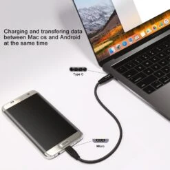 Câble Micro-USB Vers USB Type-C 13 Câble Micro-USB Vers USB Type-C -Monde Electronique Cable Micro USB vers USB Type C smartphone