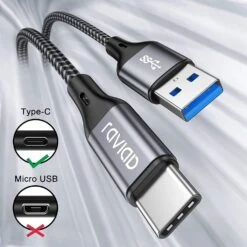 Câble USB 3.0 Type-C Pour Smartphone Et Autres 12 Câble USB 3.0 Type-C Pour Smartphone Et Autres -Monde Electronique Cable USB 3.0 Type C usb c et non micro usb