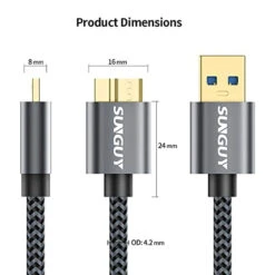 Câble USB-A 3.0 Vers Micro-B 11 Câble USB-A 3.0 Vers Micro-B -Monde Electronique Cable USB A 3.0 vers Micro B dimensions