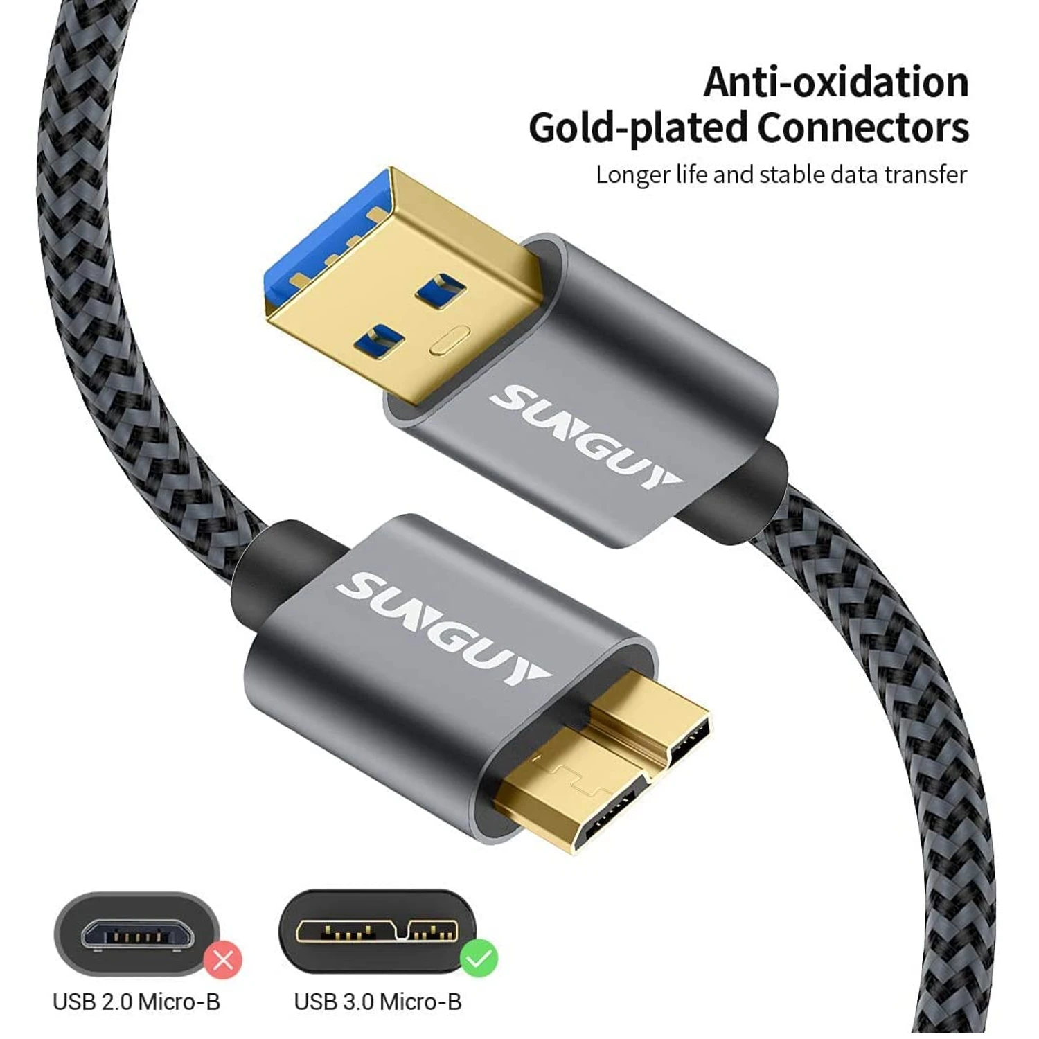 Câble USB-A 3.0 Vers Micro-B 8 Câble USB-A 3.0 Vers Micro-B – Image 6