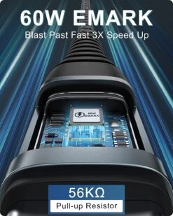 Câble USB Double Type-C Rapide -Monde Electronique Cable USB Double Type C rapide 60 watts