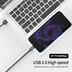 Cable USB Type-C NEW’C 8 Cable USB Type-C NEW’C -Monde Electronique Cable USB Type C NEWC charge tres rapide