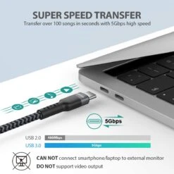 Câble USB Type C Nimaso -Monde Electronique Cable USB Type C Nimaso transfert rapide