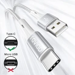 Câble USB Type-C Renforcé Et Résistant -Monde Electronique Cable USB Type C Renforce pas micro usb