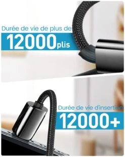 Très Grand Câble USB-C De 3 Mètres -Monde Electronique Cable USB Type C de 3 metres longue durabilite