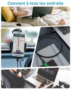 Très Grand Câble USB-C De 3 Mètres -Monde Electronique Cable USB Type C de 3 metres multi utilisations