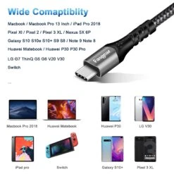 Câble USB Type-C De 50 Centimètres -Monde Electronique Cable USB Type C de 50 centimetres compatibilite large