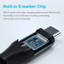 Câble USB Type-C De 50 Centimètres -Monde Electronique Cable USB Type C de 50 centimetres puce intelligente