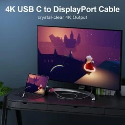 Cordon USB Type-C Vers Displayport -Monde Electronique Cable USB Type C vers Displayport tele