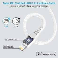 Câble USB Type C Vers Lightning 2m -Monde Electronique Cable USB Type C vers Lightning 2m rapide