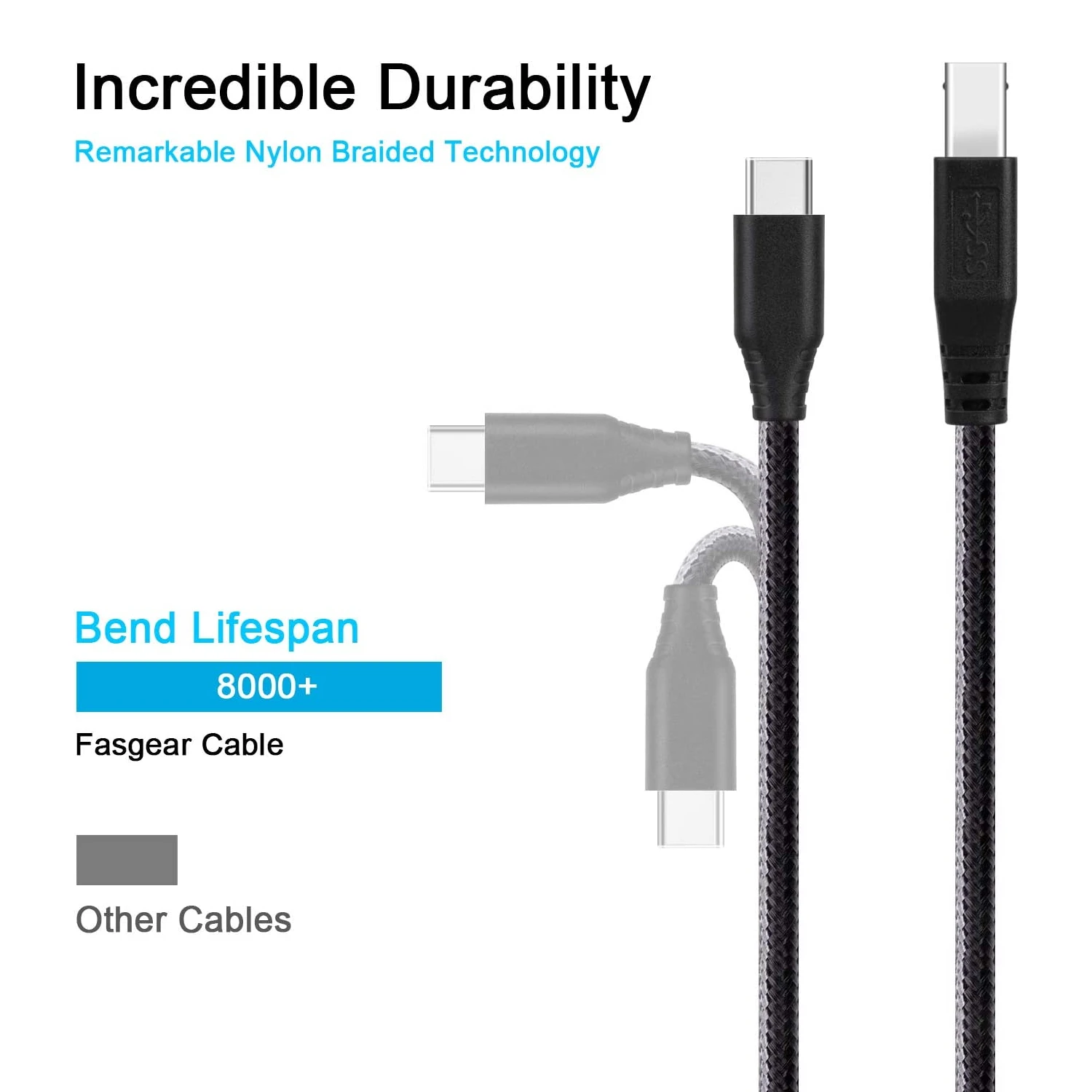 Cable USB Type-C Vers Type-B 7 Cable USB Type-C Vers Type-B – Image 5
