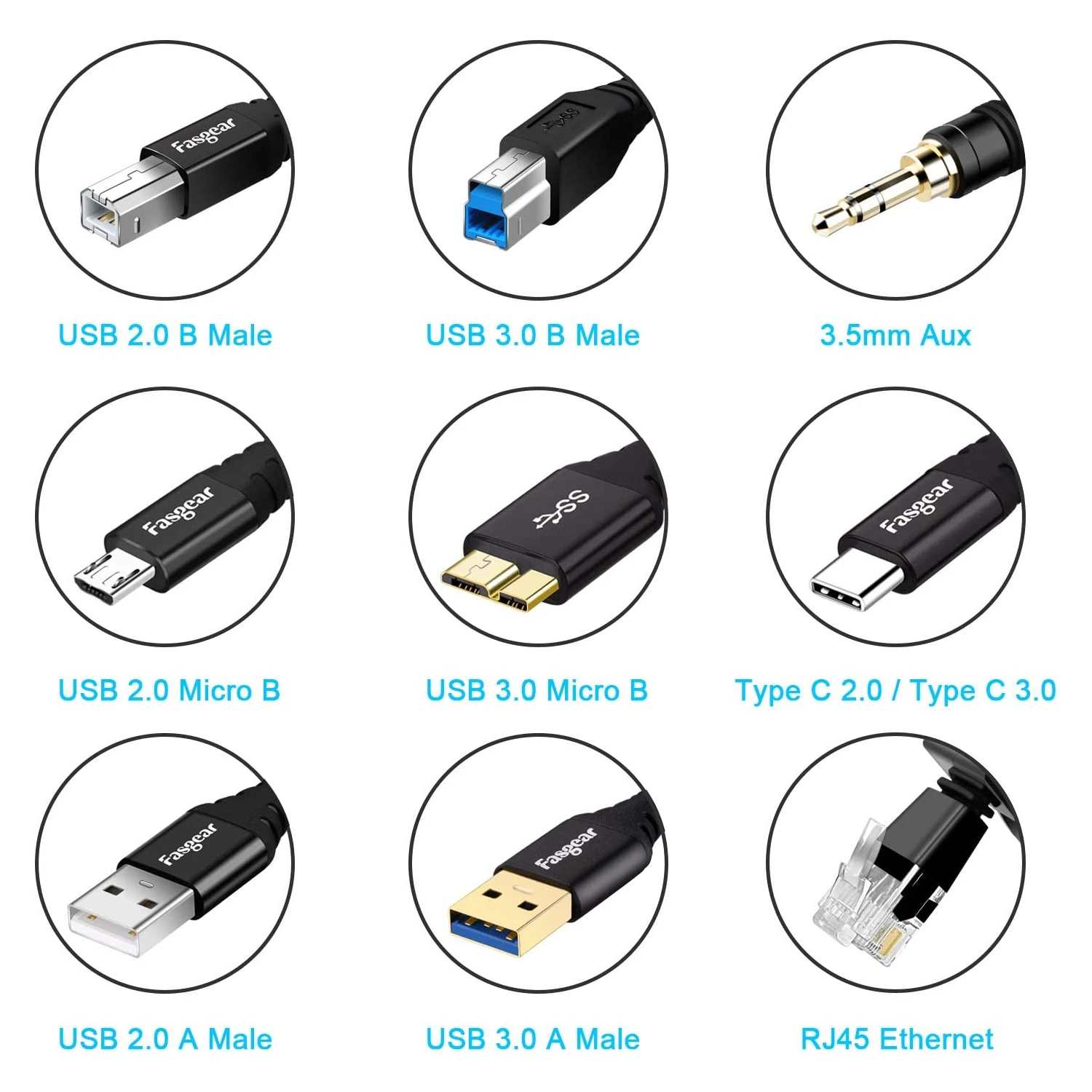Cable USB Type-C Vers Type-B 4 Cable USB Type-C Vers Type-B – Image 2