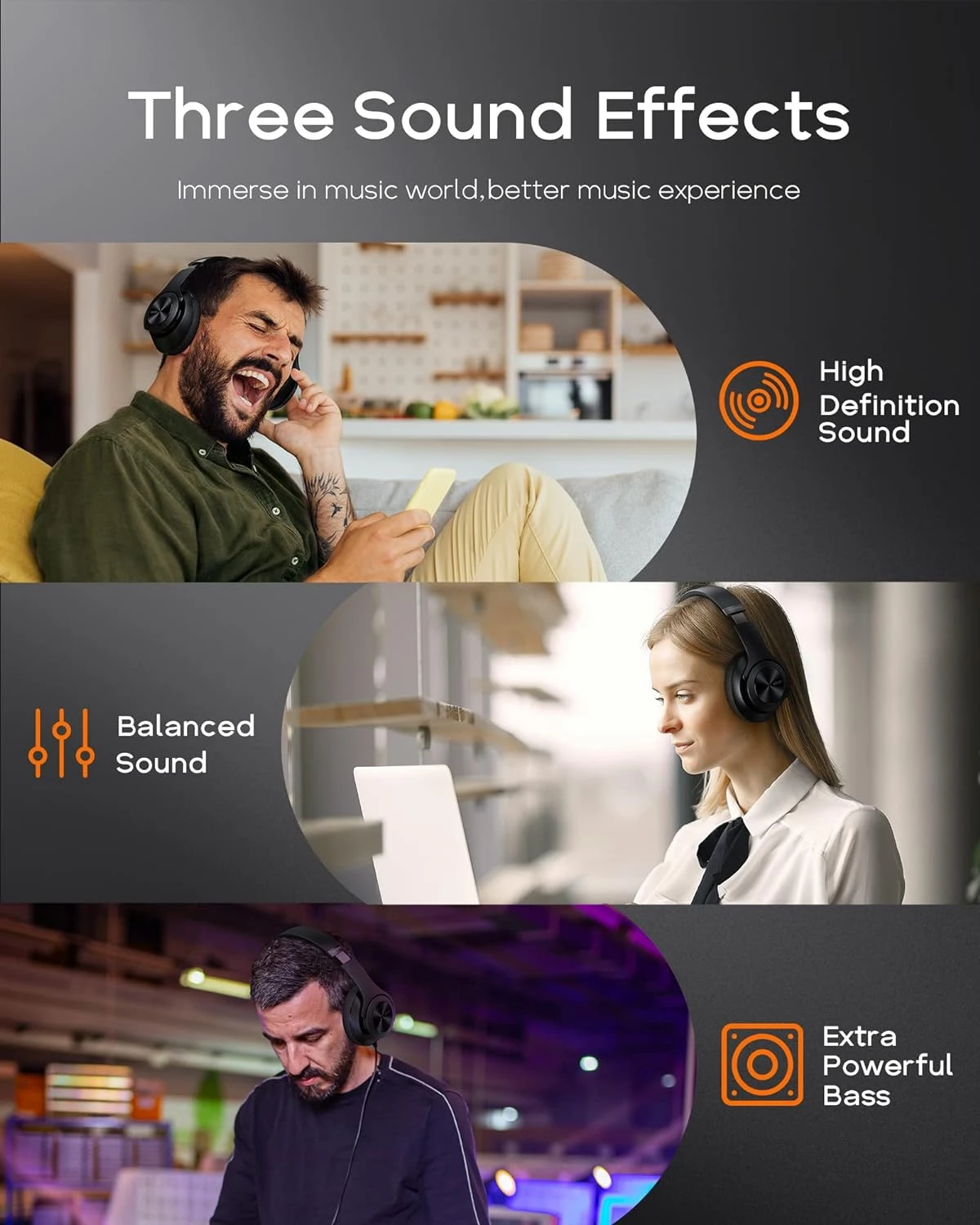 Casque Audio Sans Fil Pliable 5 Casque Audio Sans Fil Pliable – Image 3