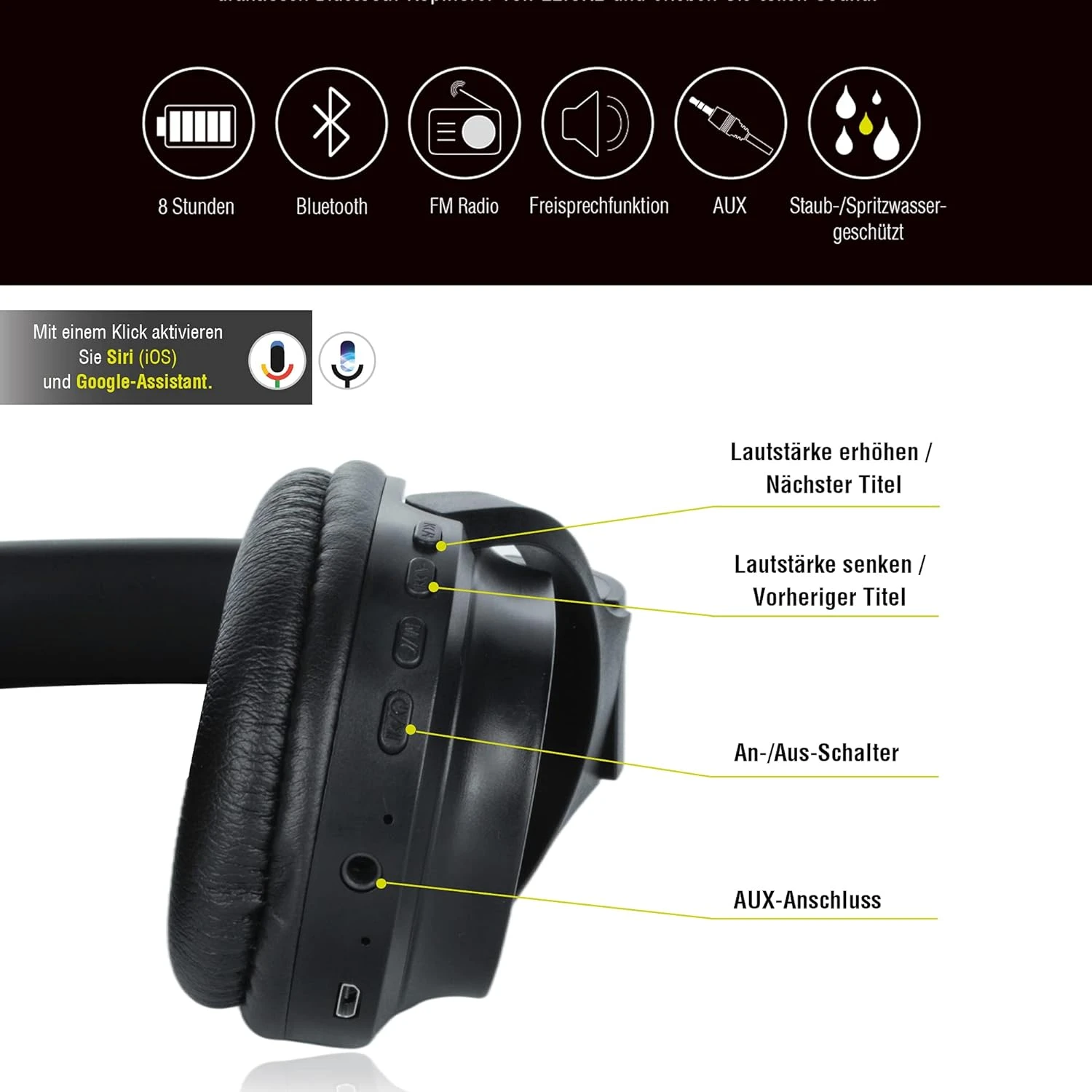 Casque Bluetooth Léger Et Confortable 6 Casque Bluetooth Léger Et Confortable – Image 4