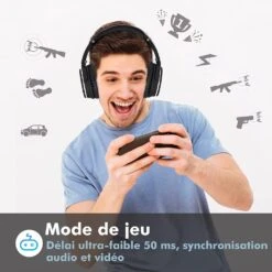 Casque Bluetooth Réduction De Bruit 16 Casque Bluetooth Réduction De Bruit -Monde Electronique Casque Bluetooth Reduction De Bruit mode de jeu