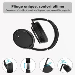 Casque Bluetooth Réduction De Bruit 14 Casque Bluetooth Réduction De Bruit -Monde Electronique Casque Bluetooth Reduction De Bruit pliable