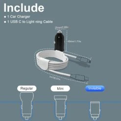 Chargeur Allume-Cigare 30 Watts 12-24 Volts -Monde Electronique Chargeur Allume Cigare 30 watts 12 24V Cable inclus