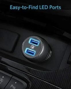 Chargeur Allume Cigare Anker Qc 3.0 39W -Monde Electronique Chargeur Allume Cigare Anker LED qui sallume