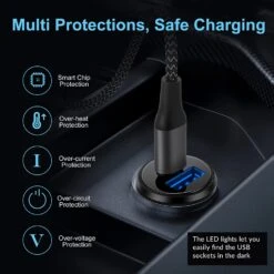 Chargeur Allume Cigare Creapico 38 Watts -Monde Electronique Chargeur Allume Cigare Creapico 38 watts multi protection