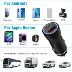 Chargeur Allume Cigare Voiture QC & PD 13 Chargeur Allume Cigare Voiture QC & PD -Monde Electronique Chargeur Allume Cigare Voiture QC PD compatibilite